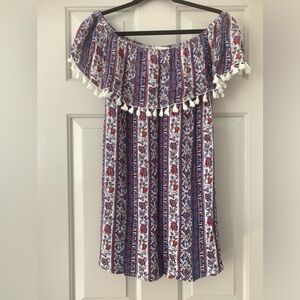 Altar’d State Off-shoulder Boho Tunic Top